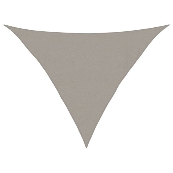 vidaXL Voile d'ombrage 160 g/m² triangulaire gris clair 4x4x5 8 m PEHD