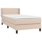 vidaXL Sommier à lattes de lit avec matelas Cappuccino 80x200 cm