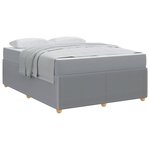 vidaXL Cadre de lit avec matelas Gris clair 140 x 200 cm tissu
