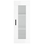 vidaXL Buffet haut Blanc brillant 34 5x34x180 cm Bois d'ingénierie