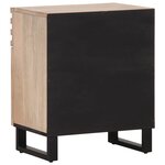 vidaXL Table de chevet blanc 50x34x60 cm bois de manguier massif