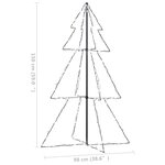 vidaXL Arbre de Noël cône 200 LED d'intérieur/d'extérieur 98x150 cm