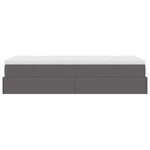 VidaXL Cadre de lit ottoman avec matelas gris 80x200 cm similicuir