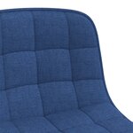 vidaXL Chaises pivotantes à manger lot de 2 bleu tissu