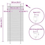 vidaXL Store plissé gris clair 100x200cm largeur du tissu 99 4 cm