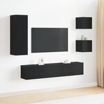 vidaXL Ensemble de meubles TV 5 Pièces Chêne noir 160 x 30 x 30.5 cm