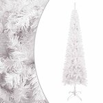 vidaXL Sapin de Noël étroit Blanc 150 cm