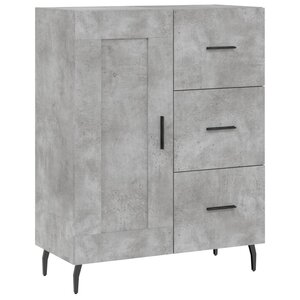vidaXL Buffet gris béton 69 5x34x90 cm bois d'ingénierie