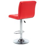 vidaXL Tabourets de bar lot de 2 rouge similicuir