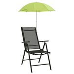 vidaXL Parasols de chaise de camping 2 Pièces Vert 105 cm