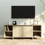 vidaXL Meuble TV chêne sonoma 130x35x50 cm bois d'ingénierie