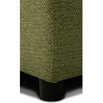 Canapé d'angle convertible panoramique PHAREL5/6 places - Tissu olive - Coffre de rangement - 297 x 155 x 85 cm