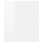 vidaXL Armoire d'évier avec lavabo intégré Blanc brillant