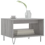 vidaXL Table basse sonoma gris 60x50x40 cm bois d'ingénierie