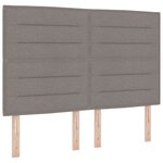 vidaXL Tête de lit LED avec bandes LED Taupe 160 cm tissu