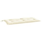 vidaXL Coussins de banc jardin lot de 2 crème 100x50x7 cm tissu oxford