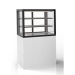 Vitrine réfrigérée vitrée avec base série integra 2 niveaux - 600x1100 mm - sayl -  -