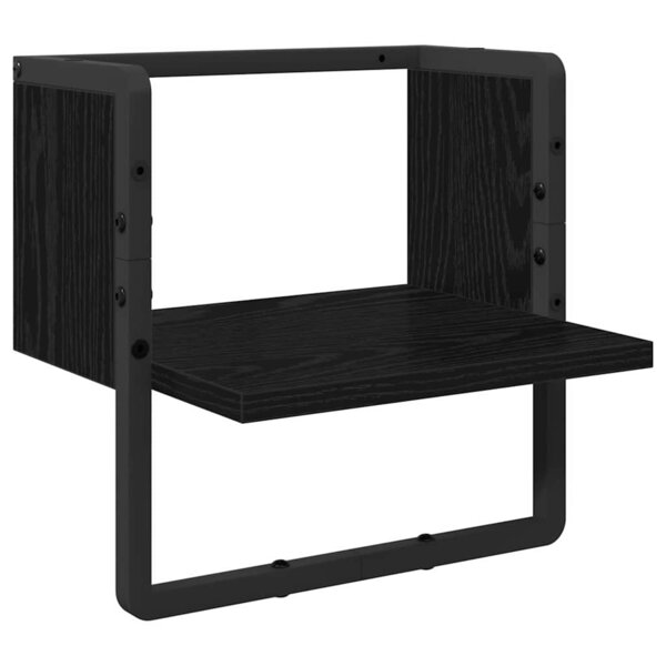 vidaXL Étagère Murale Chêne noir 30 x 25 x 30 cm Bois d'ingénierie
