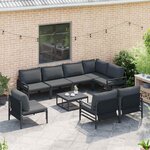 vidaXL Ensemble de canapé de jardin Anthracite Acier