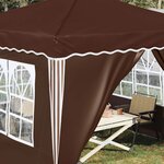 vidaXL Tente de fête pop-up 288 x 288 x 245 cm Marron Tissu Oxford