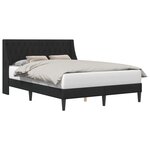 vidaXL Cadre de lit avec tête de lit Noir 160 x 200 cm Velours