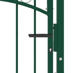 vidaXL Portail de clôture avec pointes Acier 100x200 cm Vert
