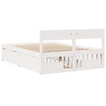 vidaXL Cadre de lit sans matelas blanc 120x200 cm bois de pin massif