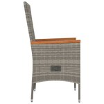 vidaXL Chaises de jardin inclinables coussins lot de 2 Résine tressée