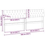 vidaXL Tête de lit capitonnée Taupe 180 cm Pin massif