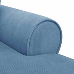 vidaXL Chaise lounge avec jupe avec coussin Bleu 91 x 157 x 91 cm