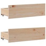 vidaXL Cadre de lit sans matelas avec tiroirs 120x200 cm bois pin