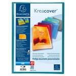 Protège document personnalisable PP Kreacover 40 vues assortis EXACOMPTA