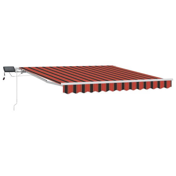 vidaXL Auvent Rétractable orange et marron 300 x 250 cm Tissu et acier