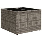 vidaXL Salon de jardin avec coussins 10 Pièces gris résine tressée