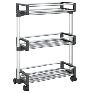 vidaXL Chariot de rangement 59x20x75 cm aluminium