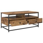 vidaXL Table basse Bois Ancien 100 x 51 x 45 cm Bois d'ingénierie