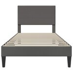 vidaXL Cadre de lit Gris foncé 90 x 200 cm Tissu en velours côtelé