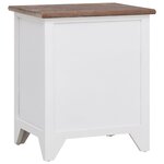 vidaXL Table de chevet 2 Pièces avec 2 tiroirs Marron et blanc