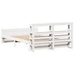 vidaXL Cadre de lit avec tête de lit sans matelas blanc 160x200 cm