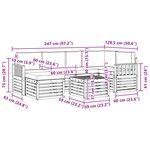 vidaXL Ensemble de canapés d'extérieur 7 Pièces Blanc et gris clair