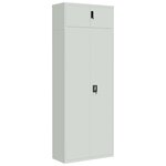 vidaXL Classeur gris clair 90x40x240 cm acier