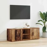 vidaXL Meuble TV Bois Ancien 100 x 31 5 x 35 cm Bois d'ingénierie