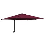 vidaXL Parasol de jardin Rouge et Noir 248.5 x 247.5 x 160 cm