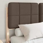 vidaXL Cadre de lit avec tête de lit rembourrée Taupe 120 x 200 cm