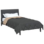 vidaXL Duvet d'été simple Anthracite et Taupe 220 x 135 cm Microfibre