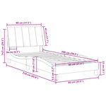 vidaXL Cadre de lit sans matelas gris foncé 80x200 cm velours