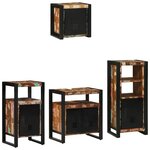 vidaXL Ensemble de mobilier de salle de bain avec étagère 4 Pièces