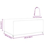 vidaXL Housse pour mobilier d'extérieur Noir 220 x 190 x 85 cm 210D