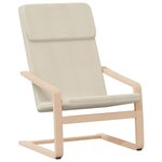 vidaXL Chaise de relaxation avec repose-pied Crème Tissu