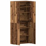 vidaXL Cabinet à chaussures avec étagère Marron 80 x 35.5 x 180 cm